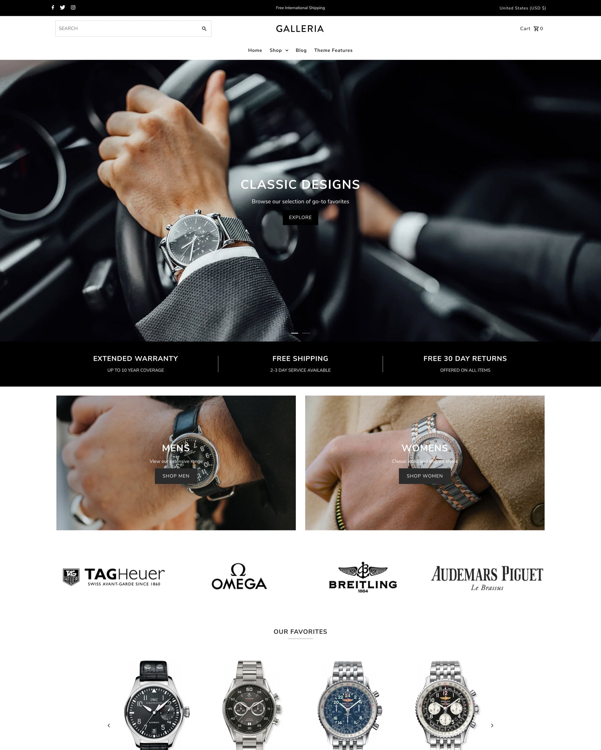 “Galleria”风格的时尚主义桌面预览