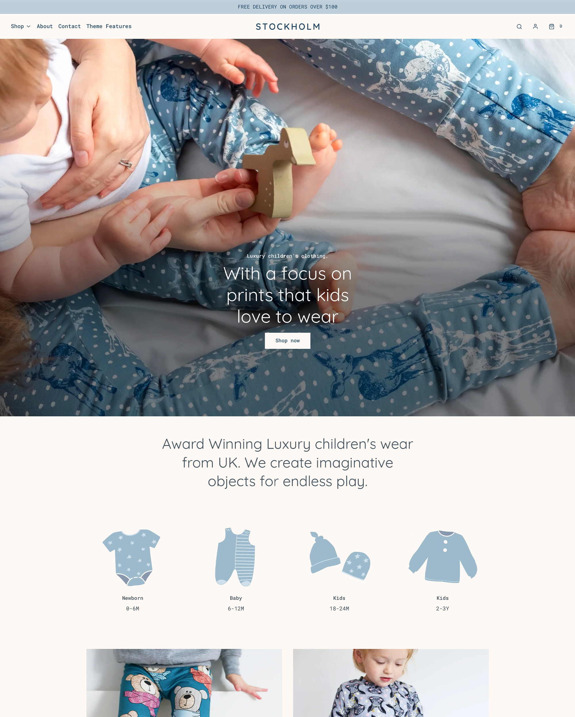 Forhåndsvisning på computer for Envy med stilen “Stockholm”