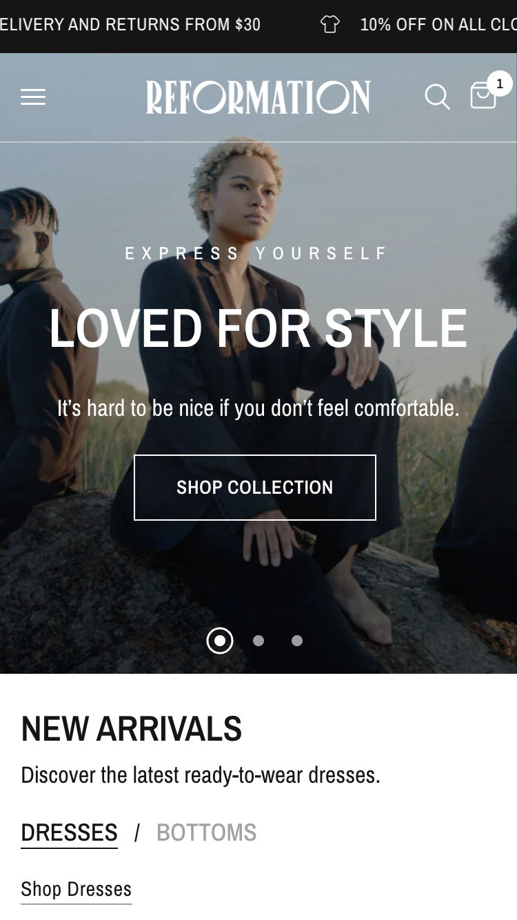 在“默认”风格的改革移动预览