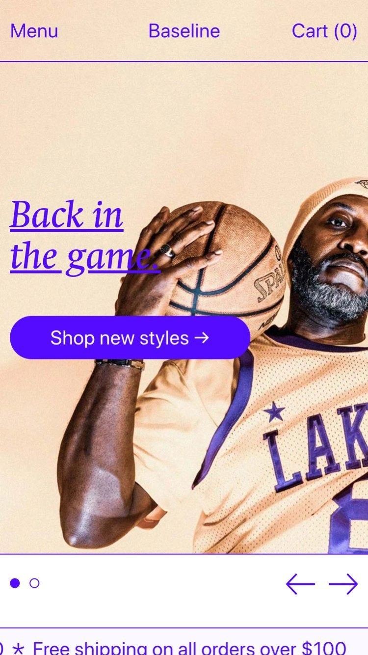 移动预览基线在“现代”风格