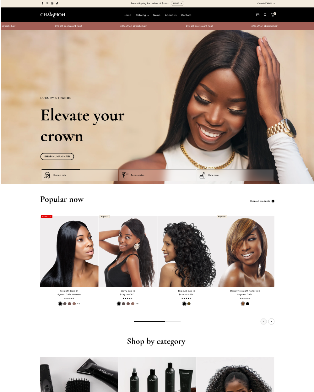 Aperçu de la version pour ordinateur du thème Champion dans le style « Fringe »