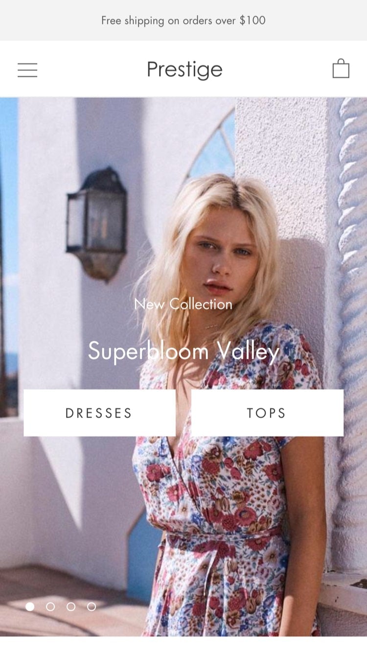 Anteprima in versione mobile di Prestige nello stile “Couture”