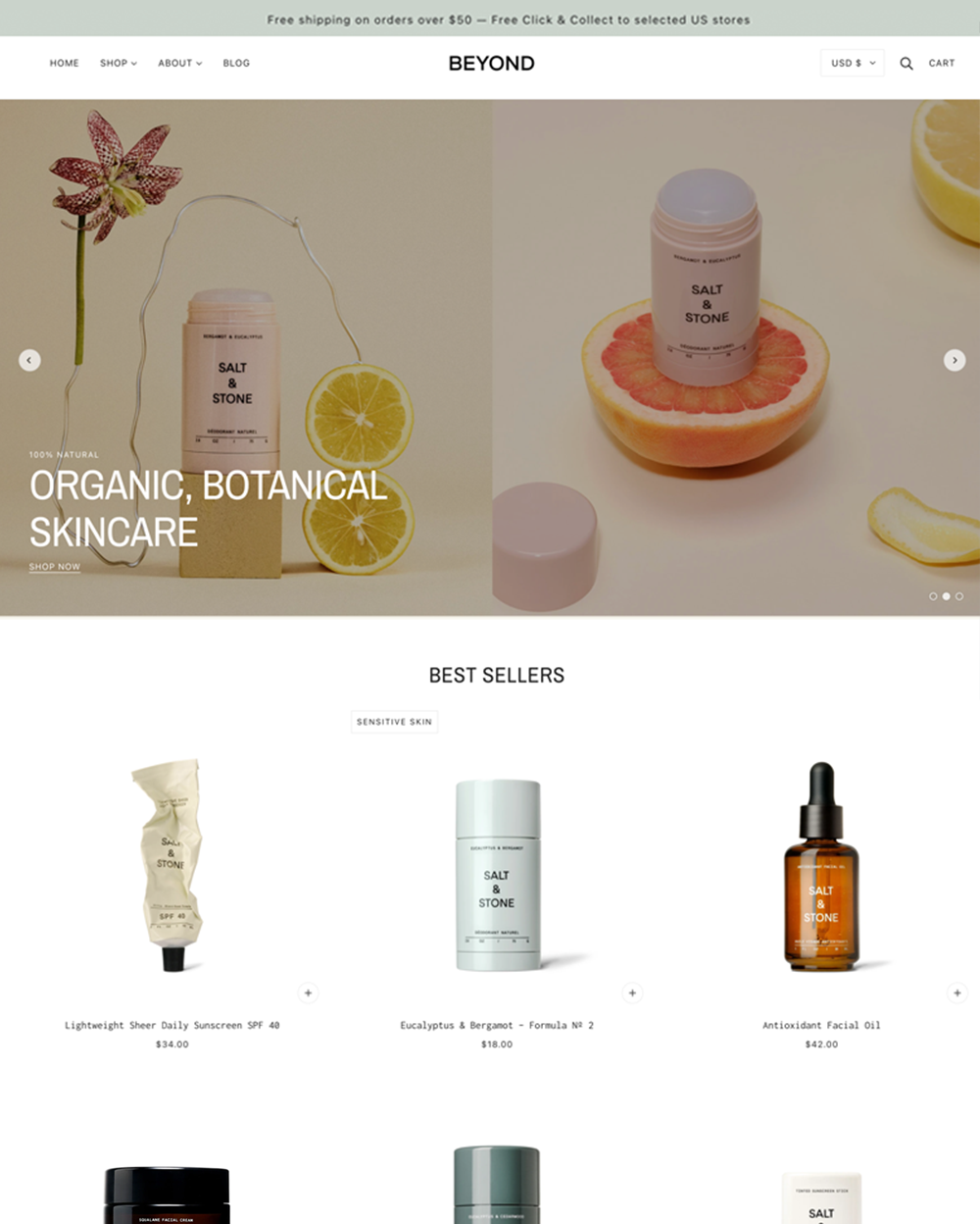 預覽電腦版「Beyond」樣式的Organic佈景主題