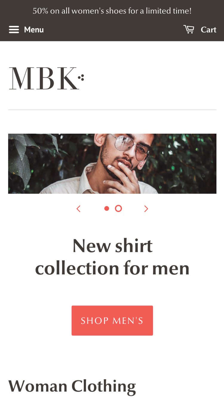 Vista previa de la versión móvil de Minimal en el estilo 