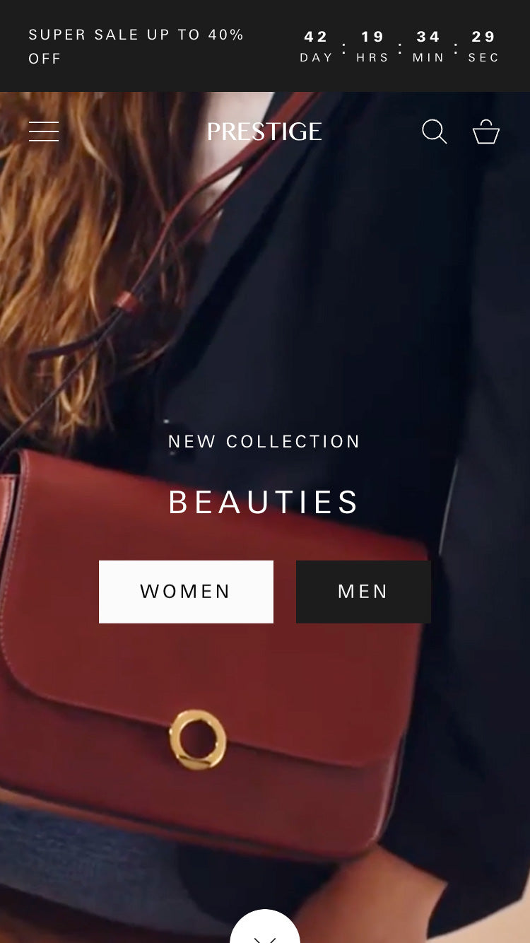 Anteprima in versione mobile di Prestige nello stile “Allure”