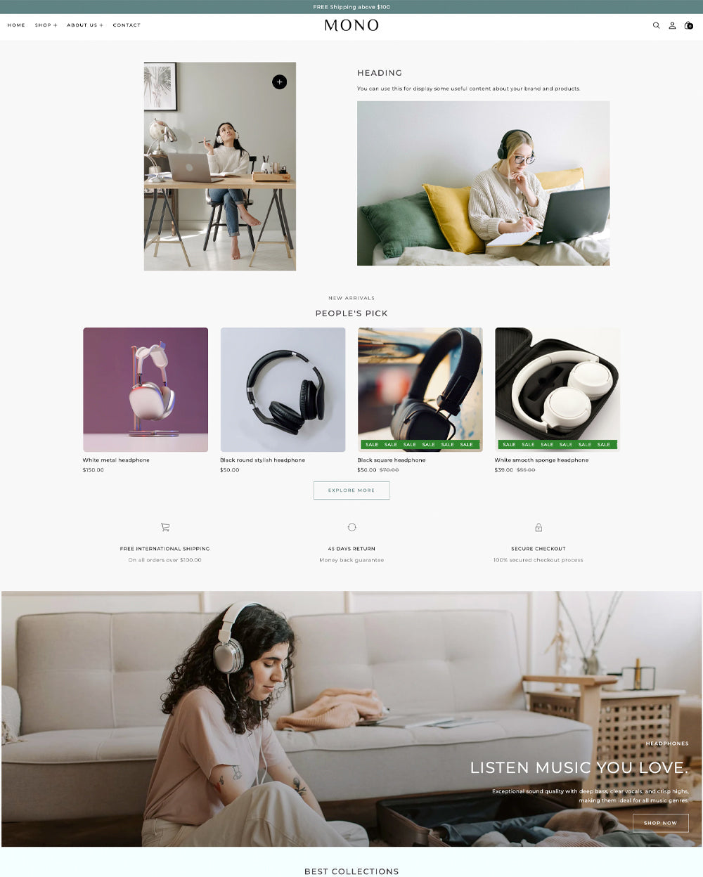 Anteprima in versione desktop di Mono nello stile “Folk”