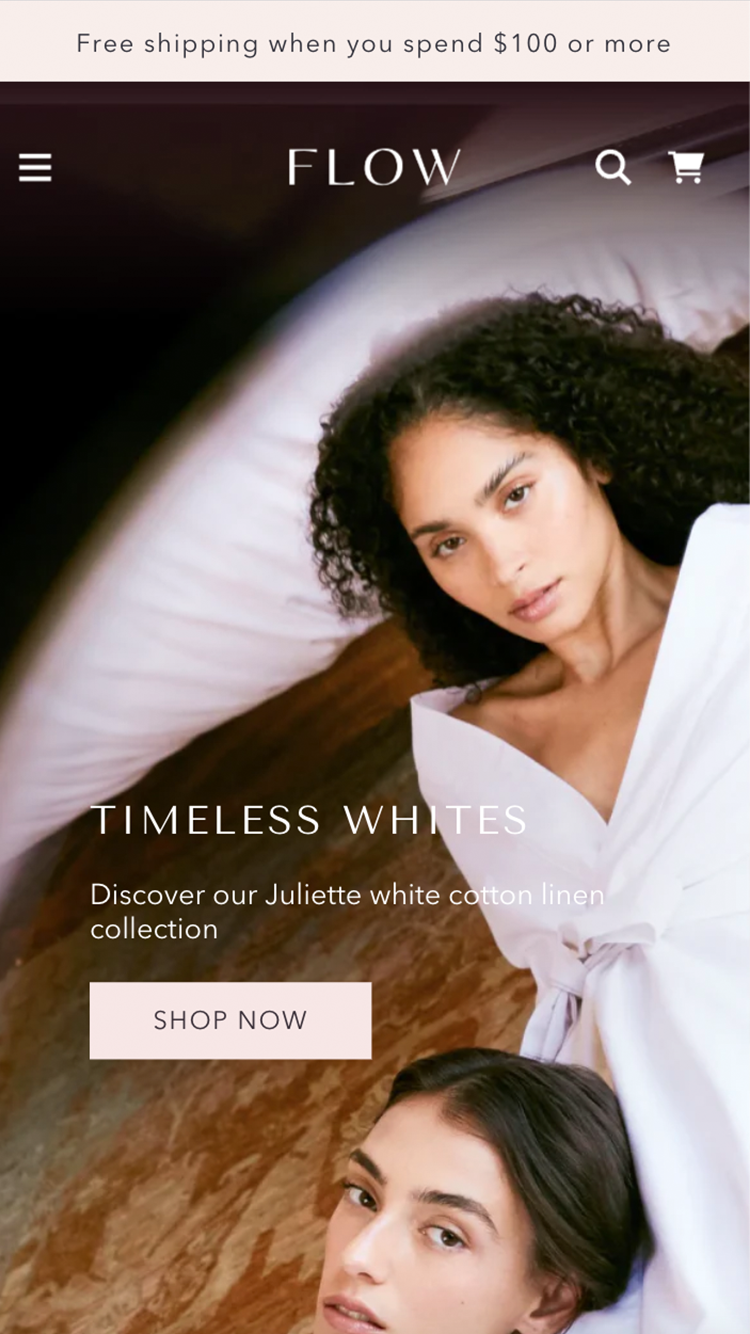 預覽行動版「Flow」樣式的Cannes佈景主題