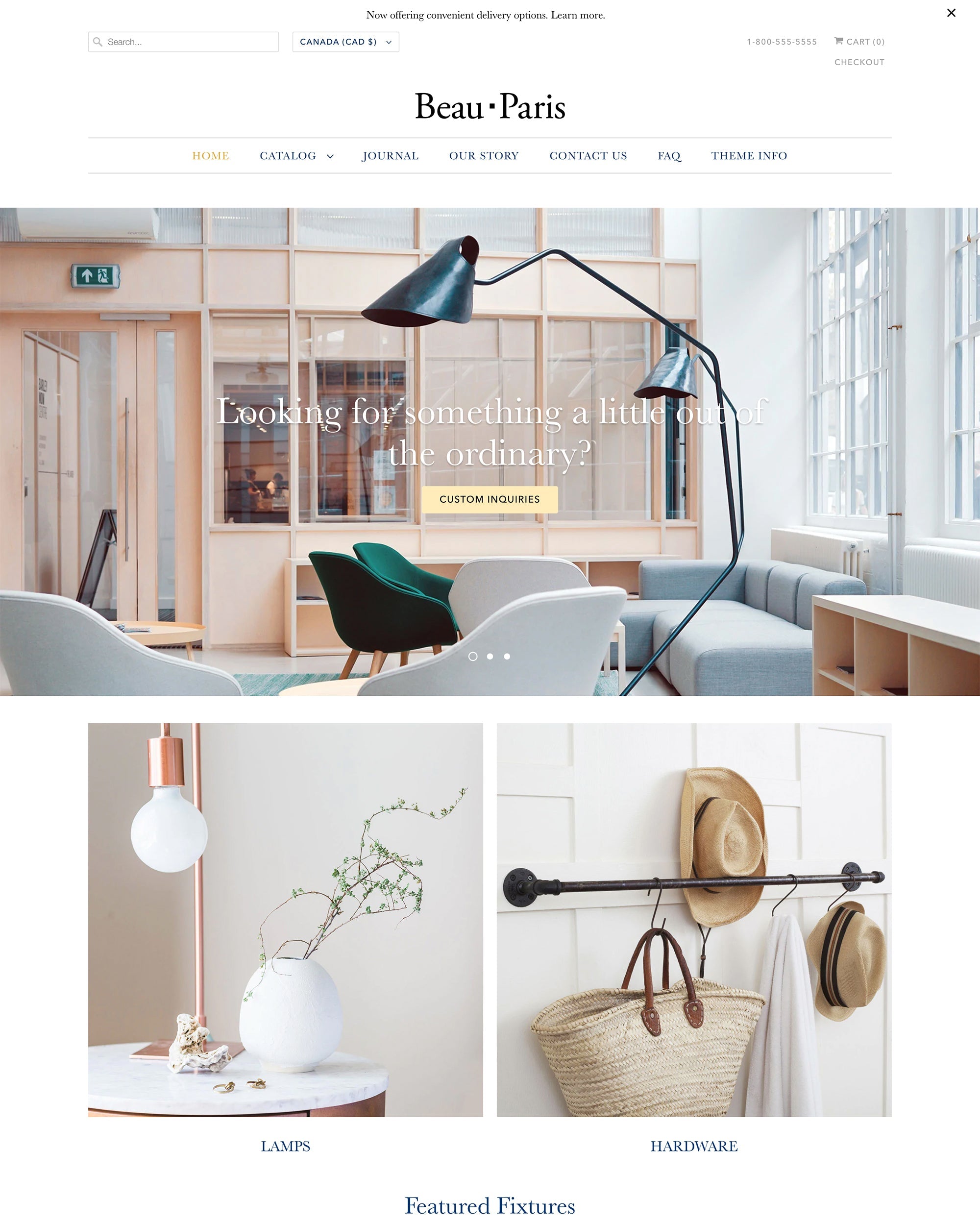 “巴黎”风格的响应式桌面预览