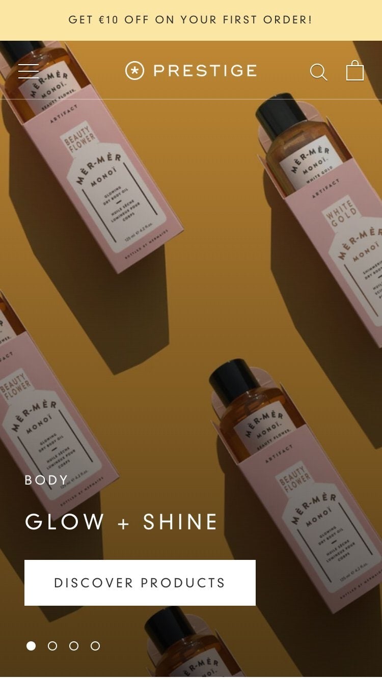 Anteprima in versione mobile di Prestige nello stile “Vogue”