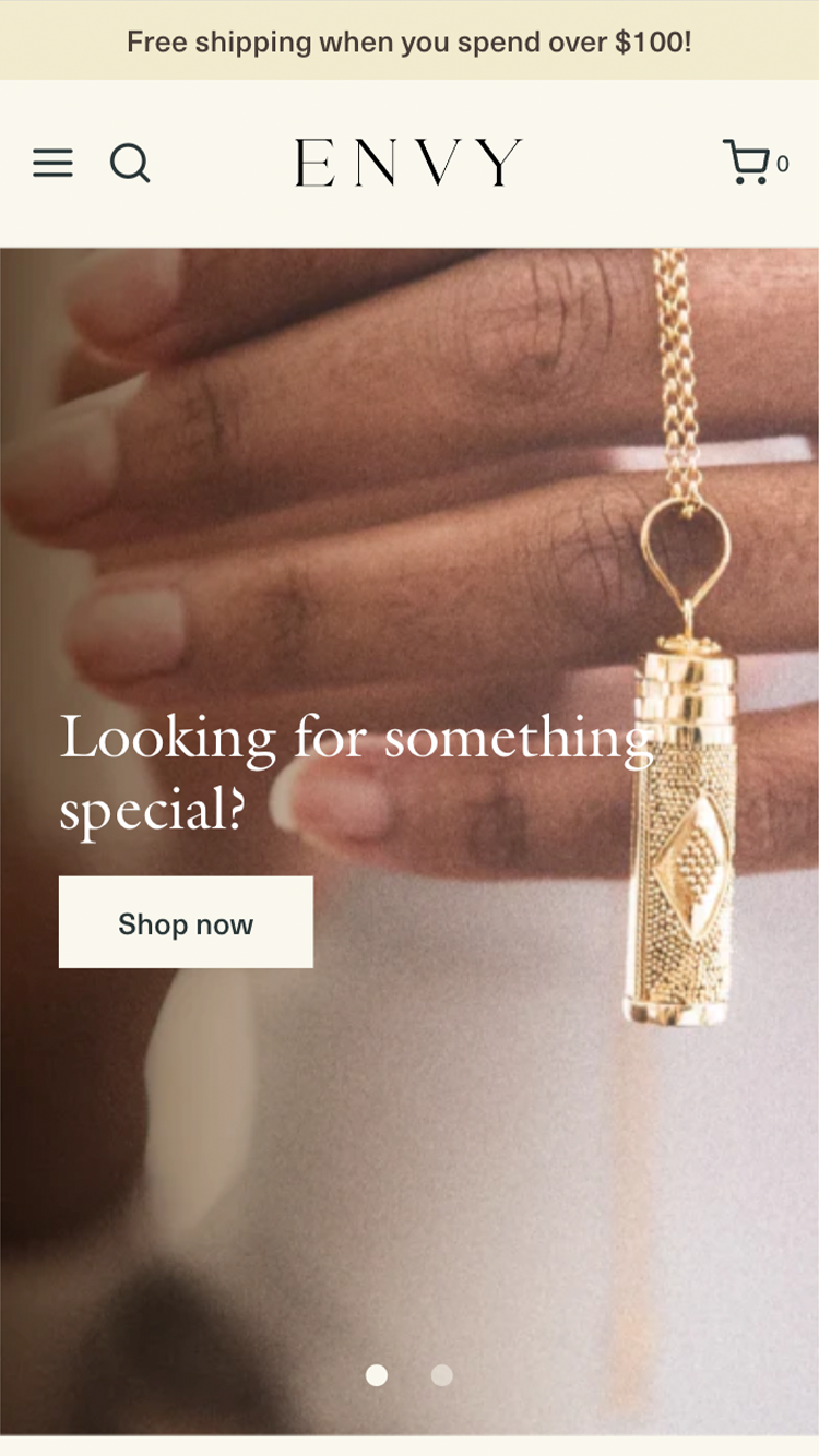 Forhåndsvisning på mobil for Envy med stilen “Gothenburg”