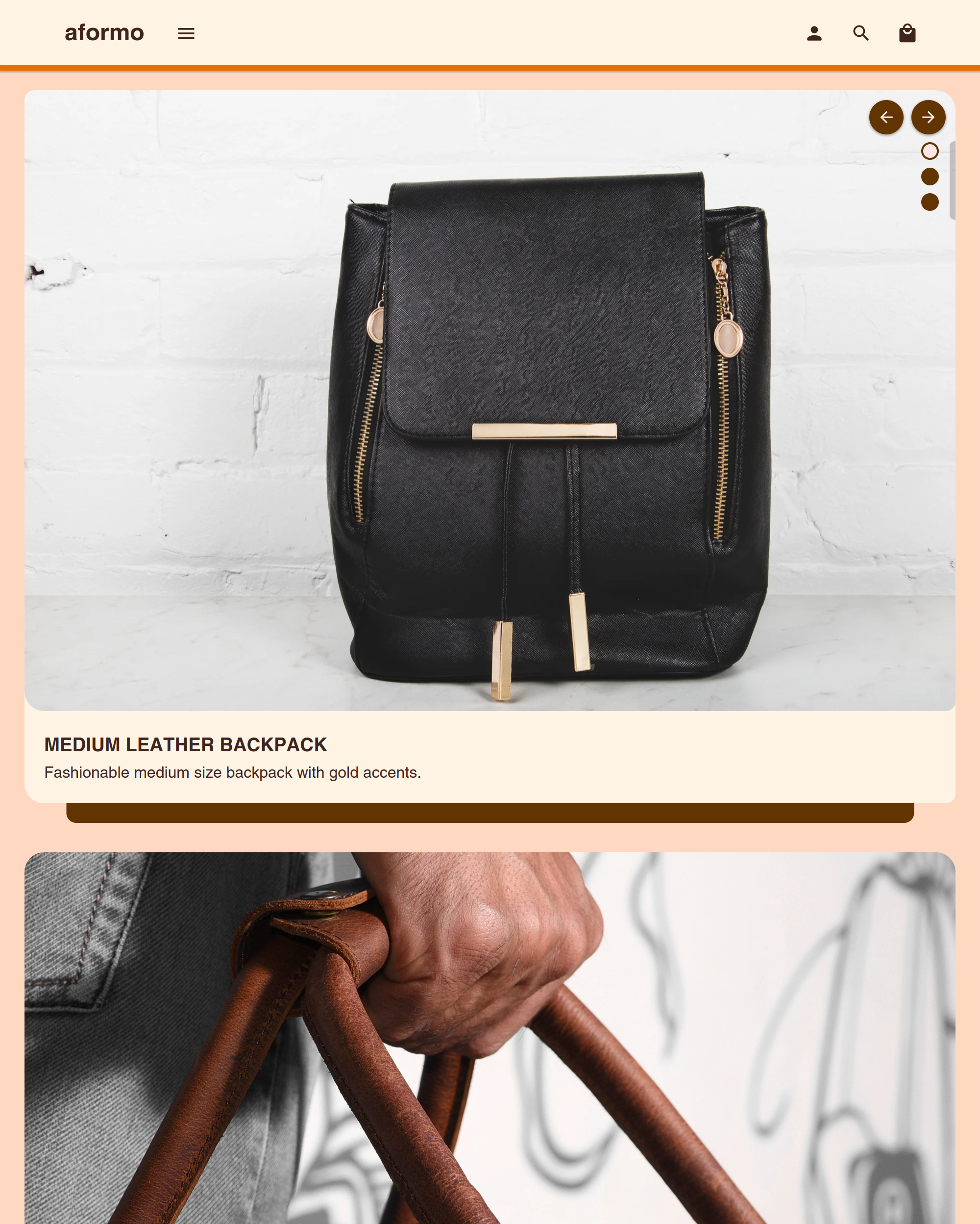 Aperçu de la version pour ordinateur du thème Modules dans le style « Autumn »