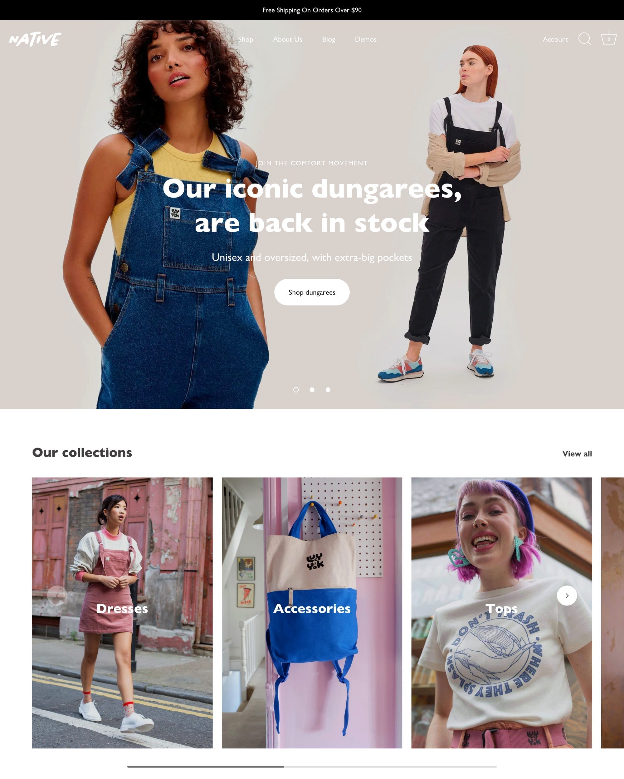 預覽電腦版「Showcase」樣式的Native佈景主題