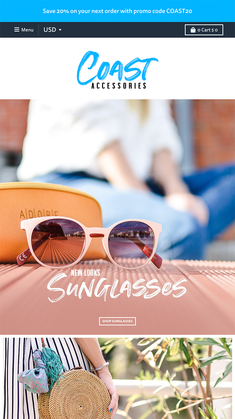 移动预览区在“海岸”风格