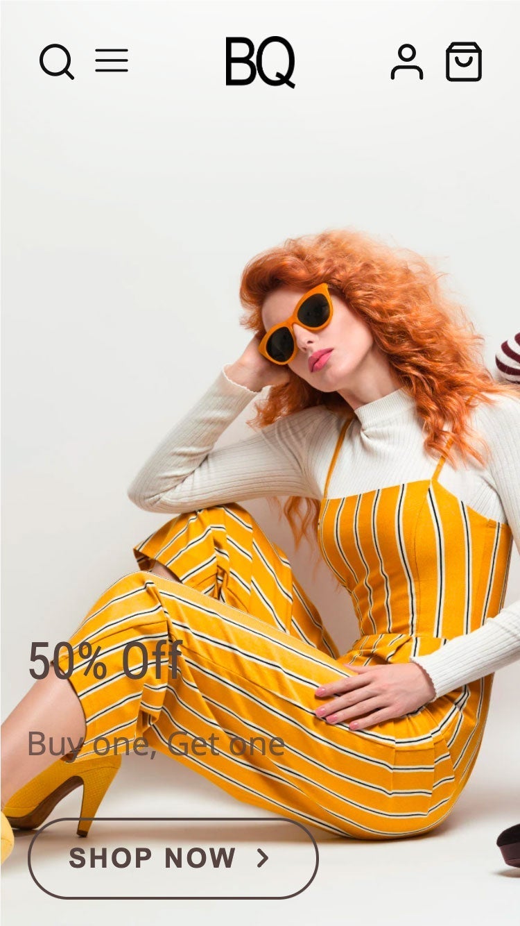 Mobiel voorbeeld van Galleria in de stijl 'Boutique'