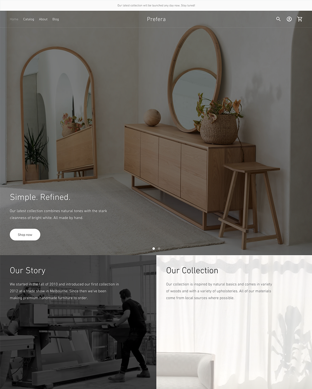 預覽電腦版「Ira」樣式的Modern佈景主題