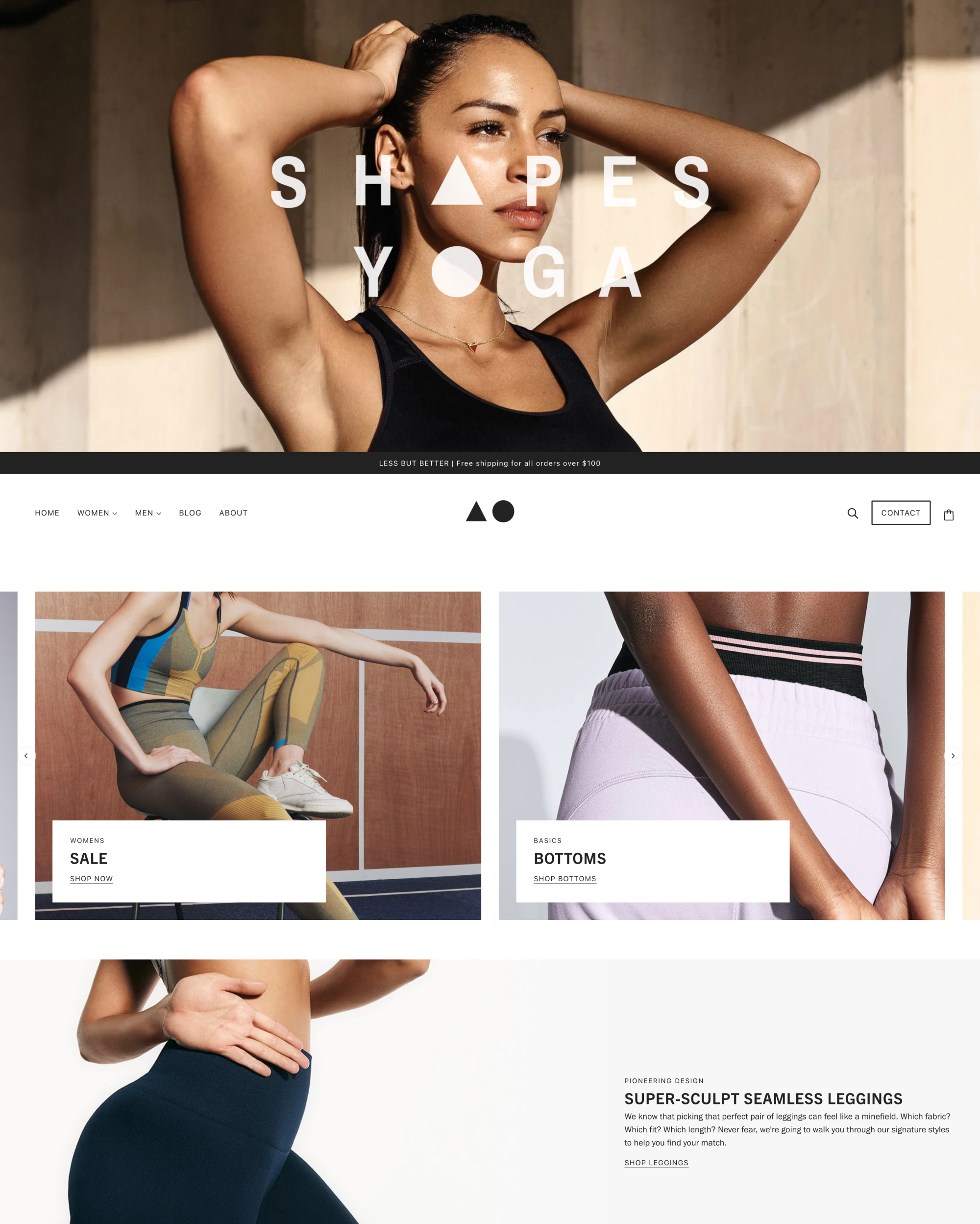 Forhåndsvisning på computer for Emerge med stilen “Light”