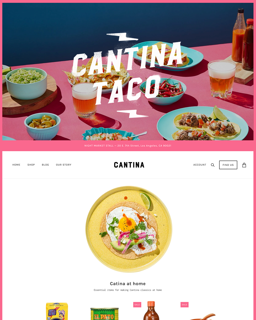 Forhåndsvisning på computer for Emerge med stilen “Bright”