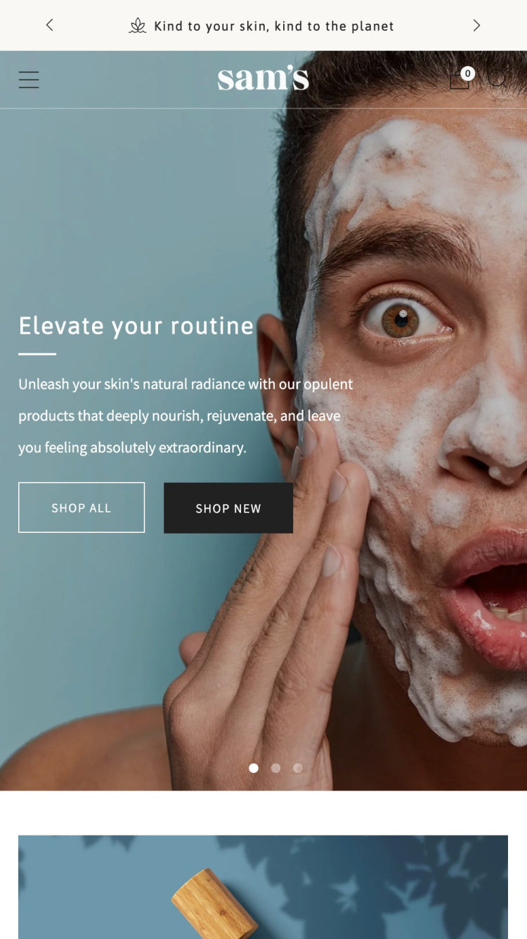 Aperçu de la version mobile du thème Venue dans le style « Twilight »