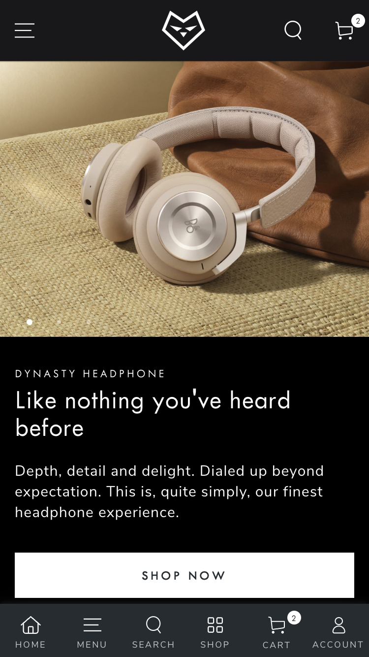 預覽行動版「Be Yours」樣式的Dark佈景主題