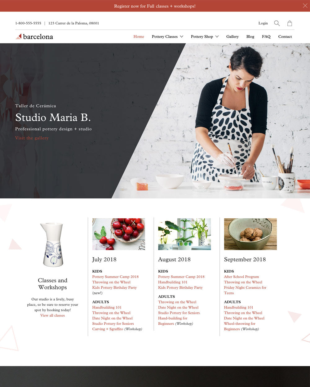 桌面预览的Artisan在“巴塞罗那”风格