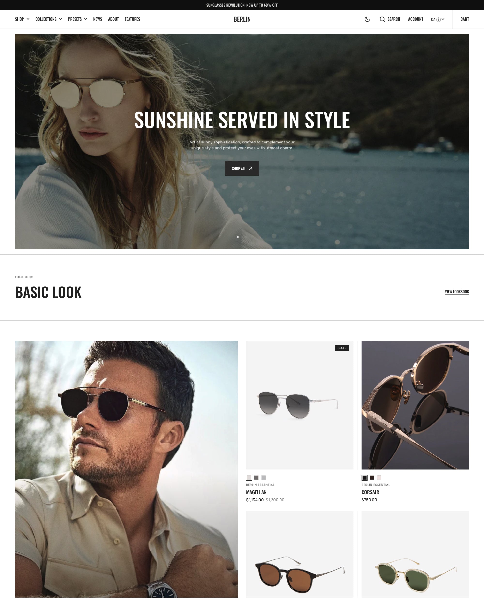 Anteprima in versione desktop di Berlin nello stile “Essential”