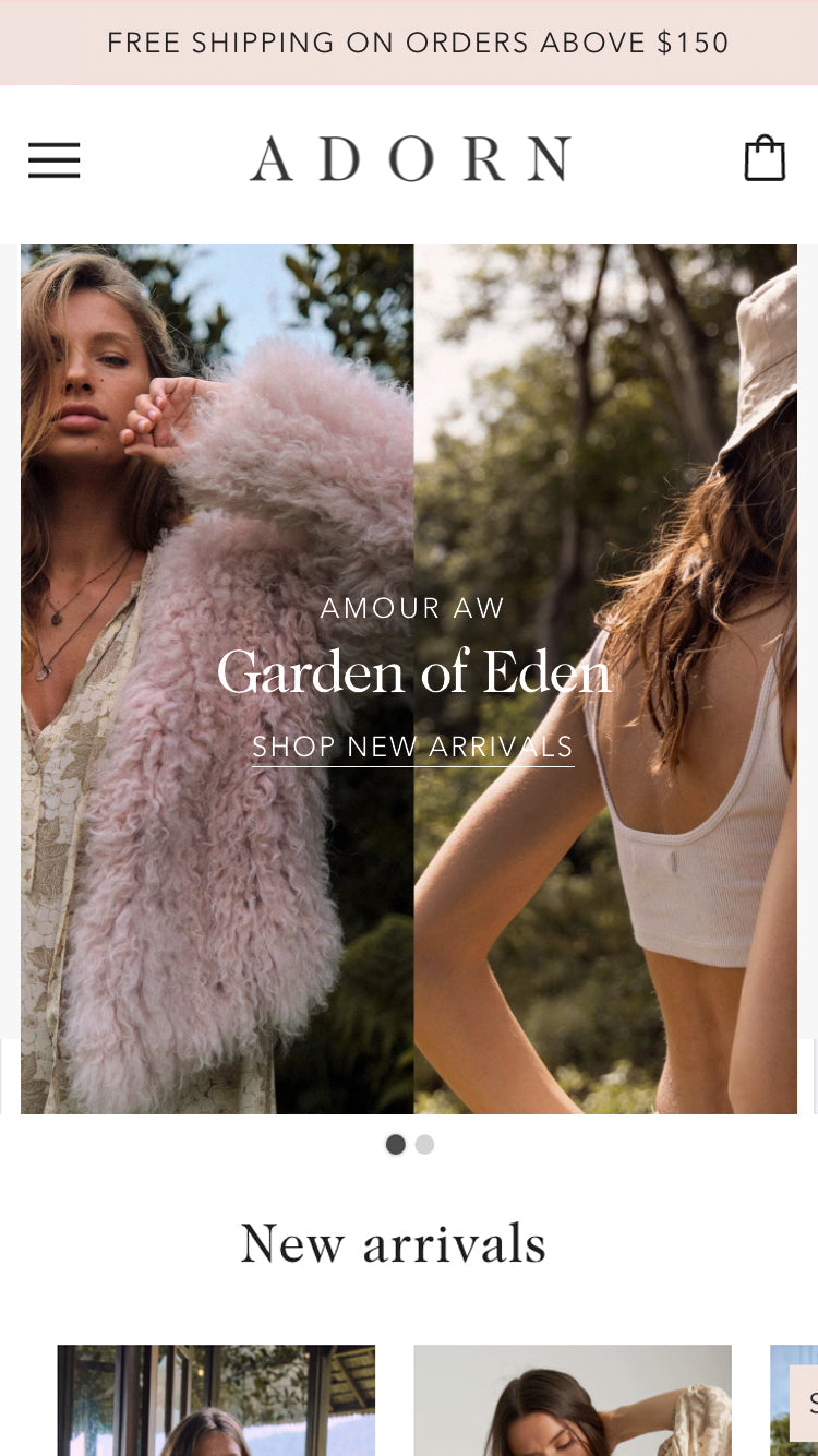 momoel voorbeeld van Blockshop in de stijl 'Adorn'